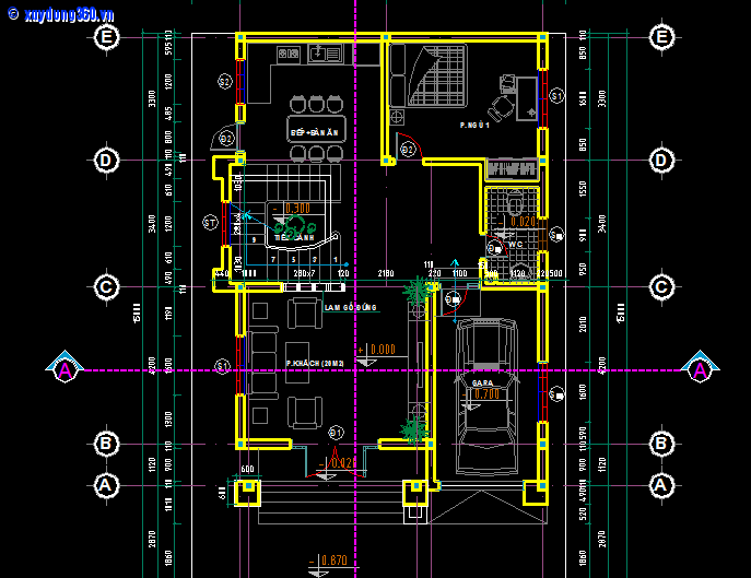 dwg] Nhà 2 tầng 8x12m có gác lửng - Powered by Discuz!