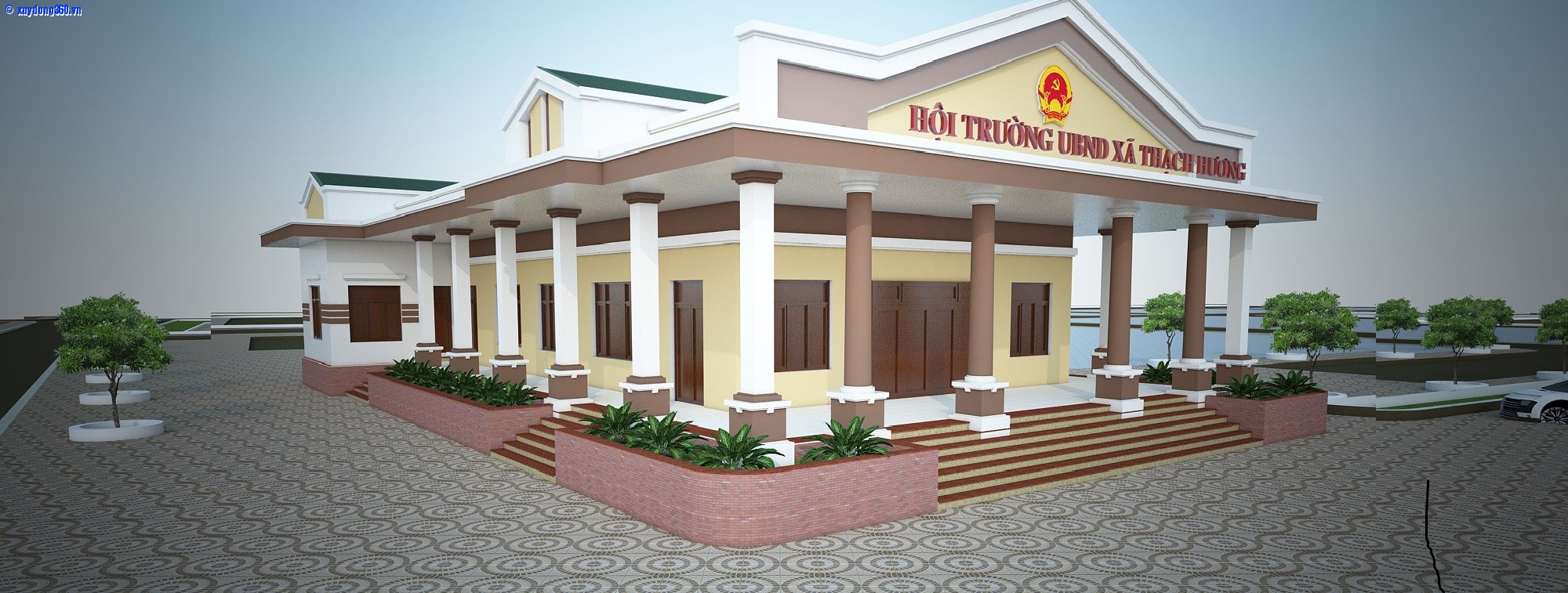 Độc đáo với bản vẽ mẫu nhà văn hóa thôn đẹp 2023