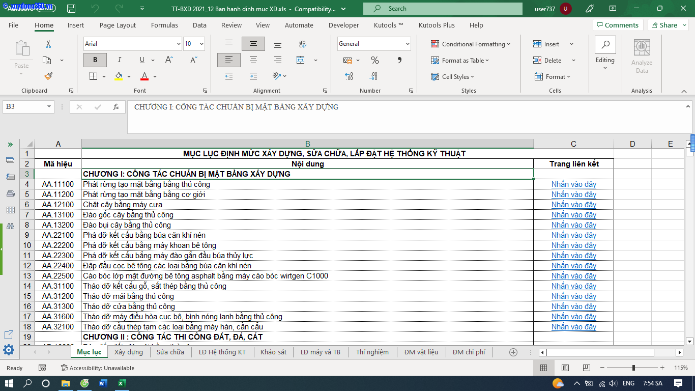 Cách sử dụng file Excel định mức xây dựng mới nhất năm 2021 để lập dự toán xây dựng công trình?
